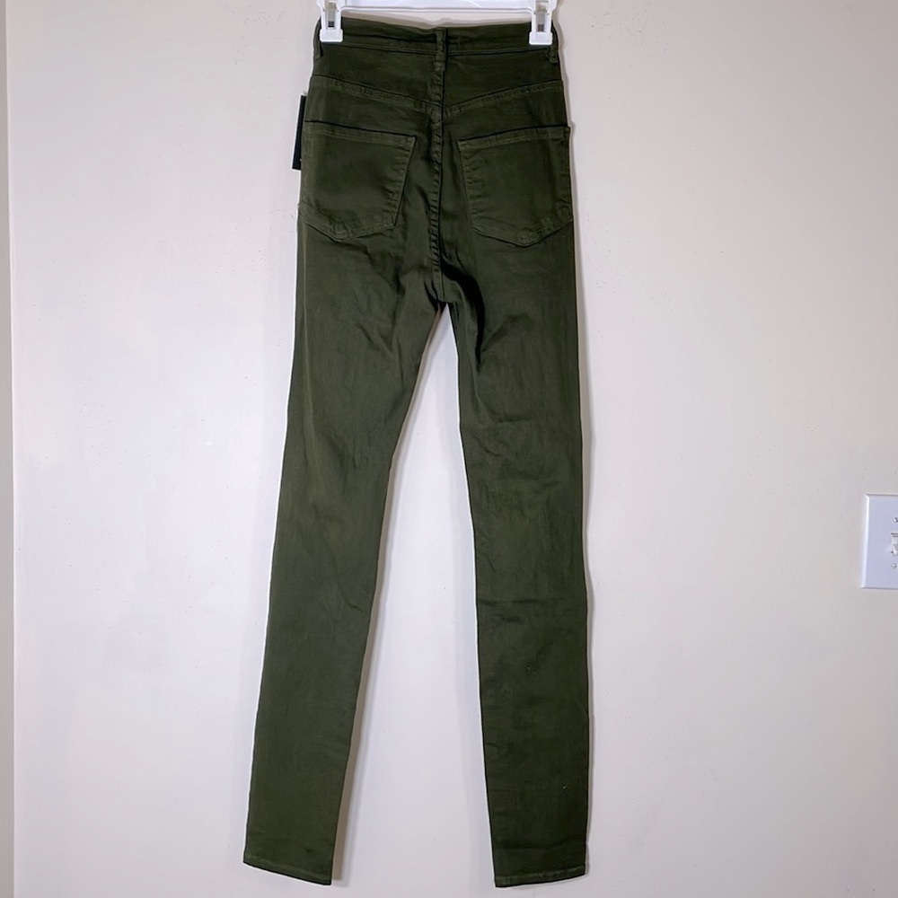 NWT. Fashion Nova Glistening Jeans in Olive Green. 11 - Picture 7 of 11